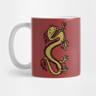 Red and Gold Dragon Mug